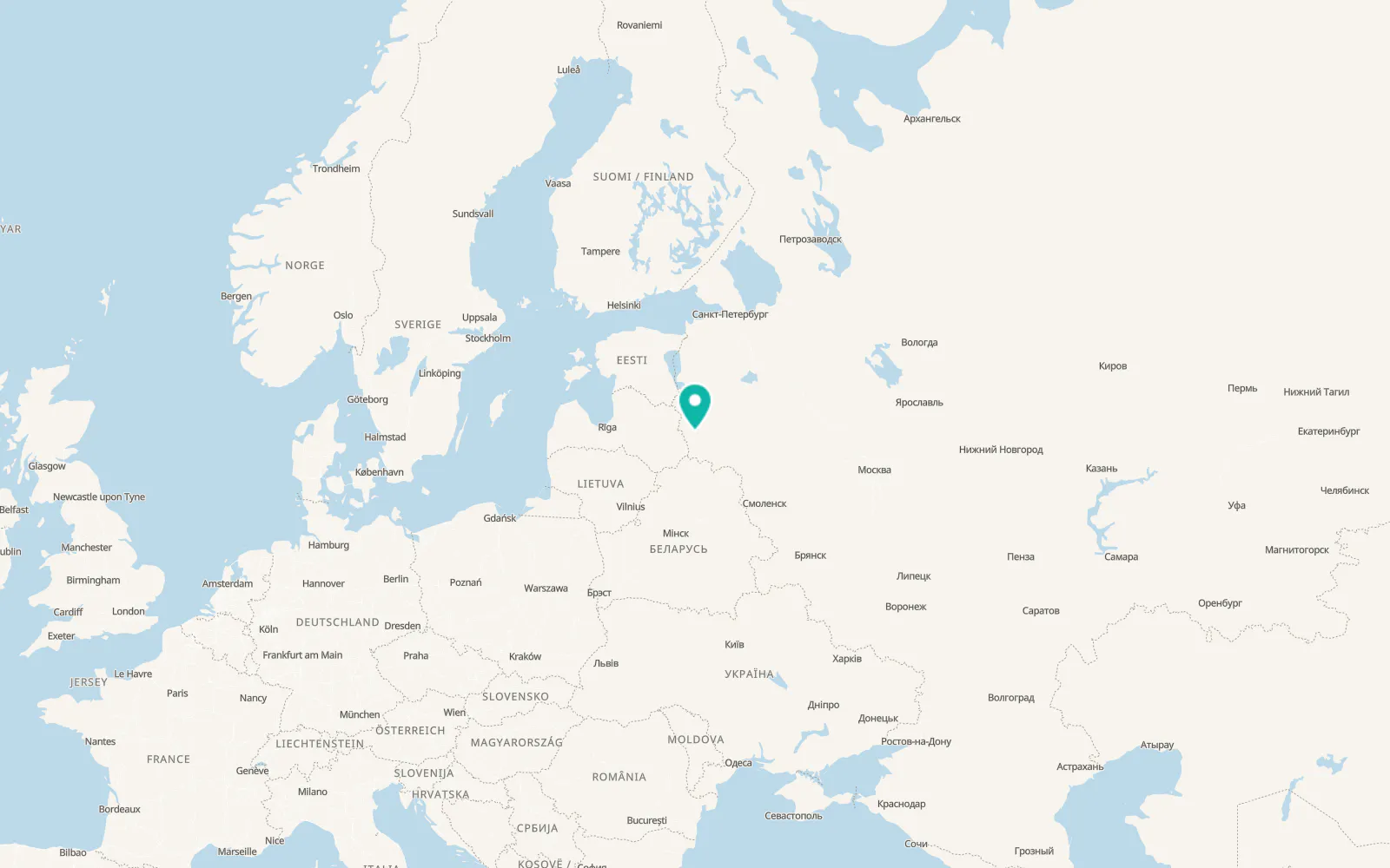 Map of Varygino