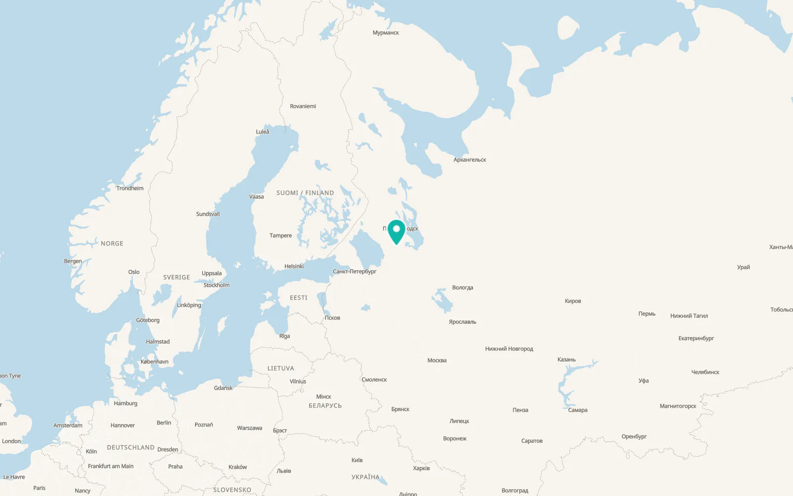 Map of Vazhiny