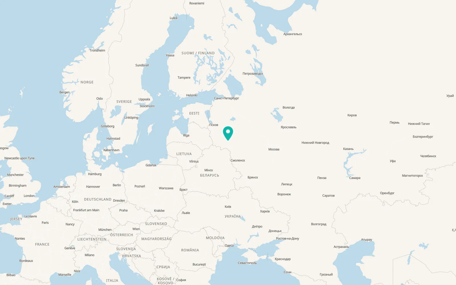 Map of Velikiye Luki