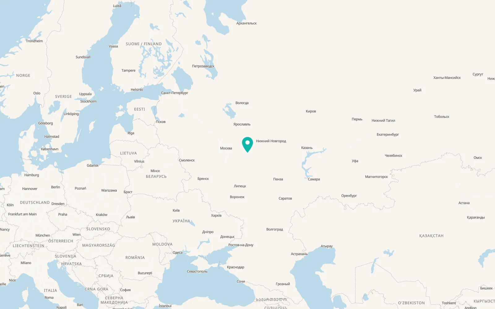 Map of Velikodvorskiy