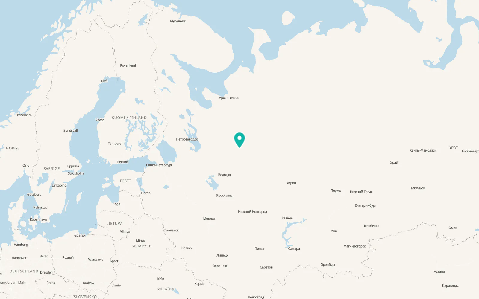 Map of Vel’sk