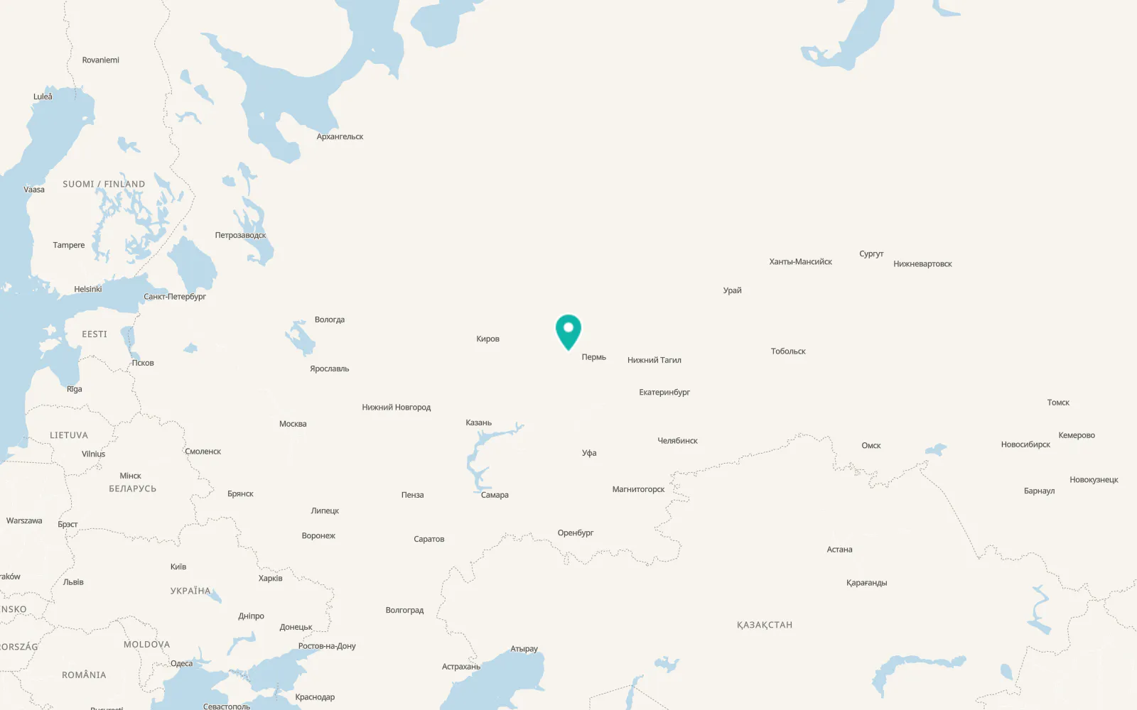 Map of Vereshchagino