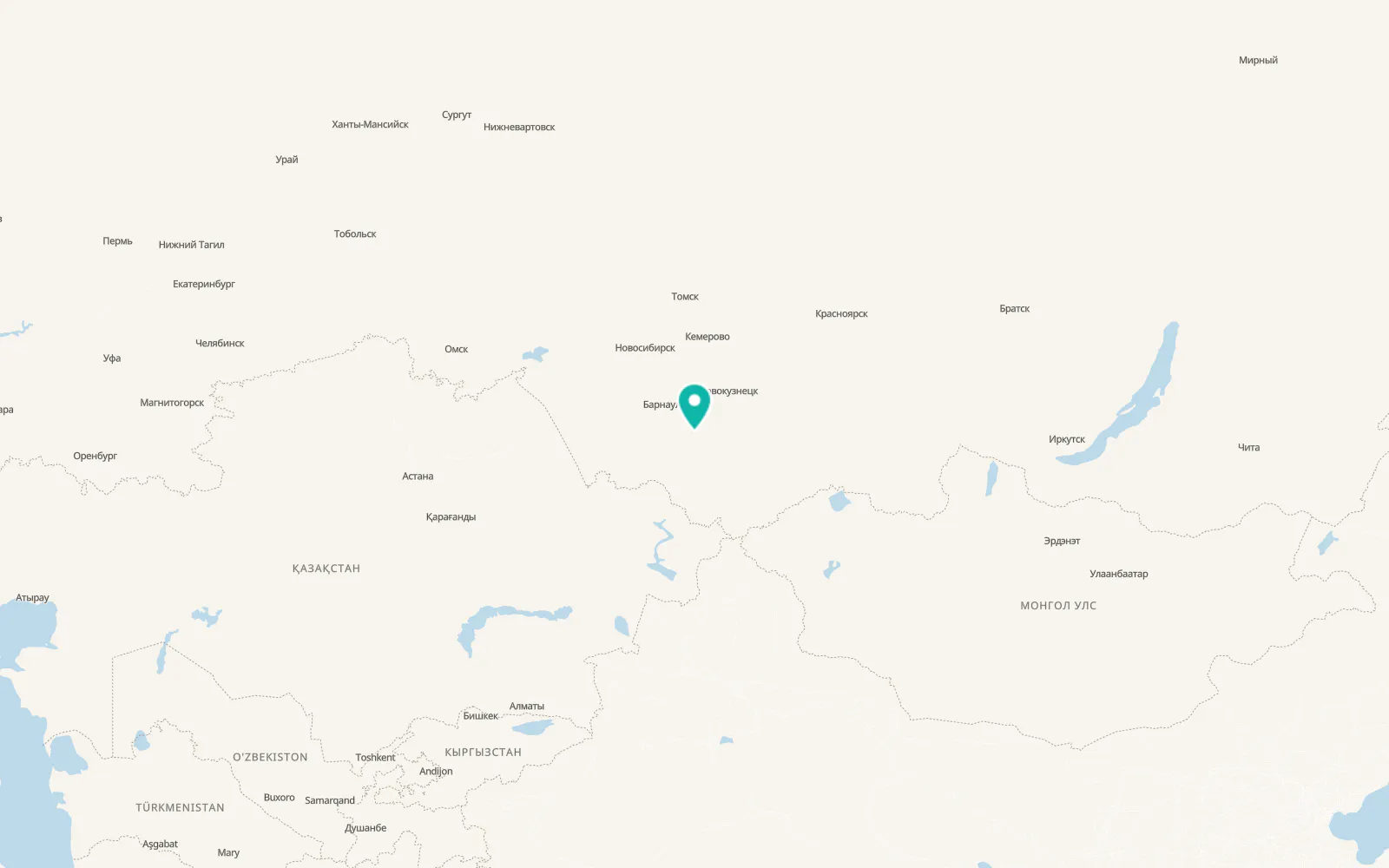 Map of Verkh-Katunskoye