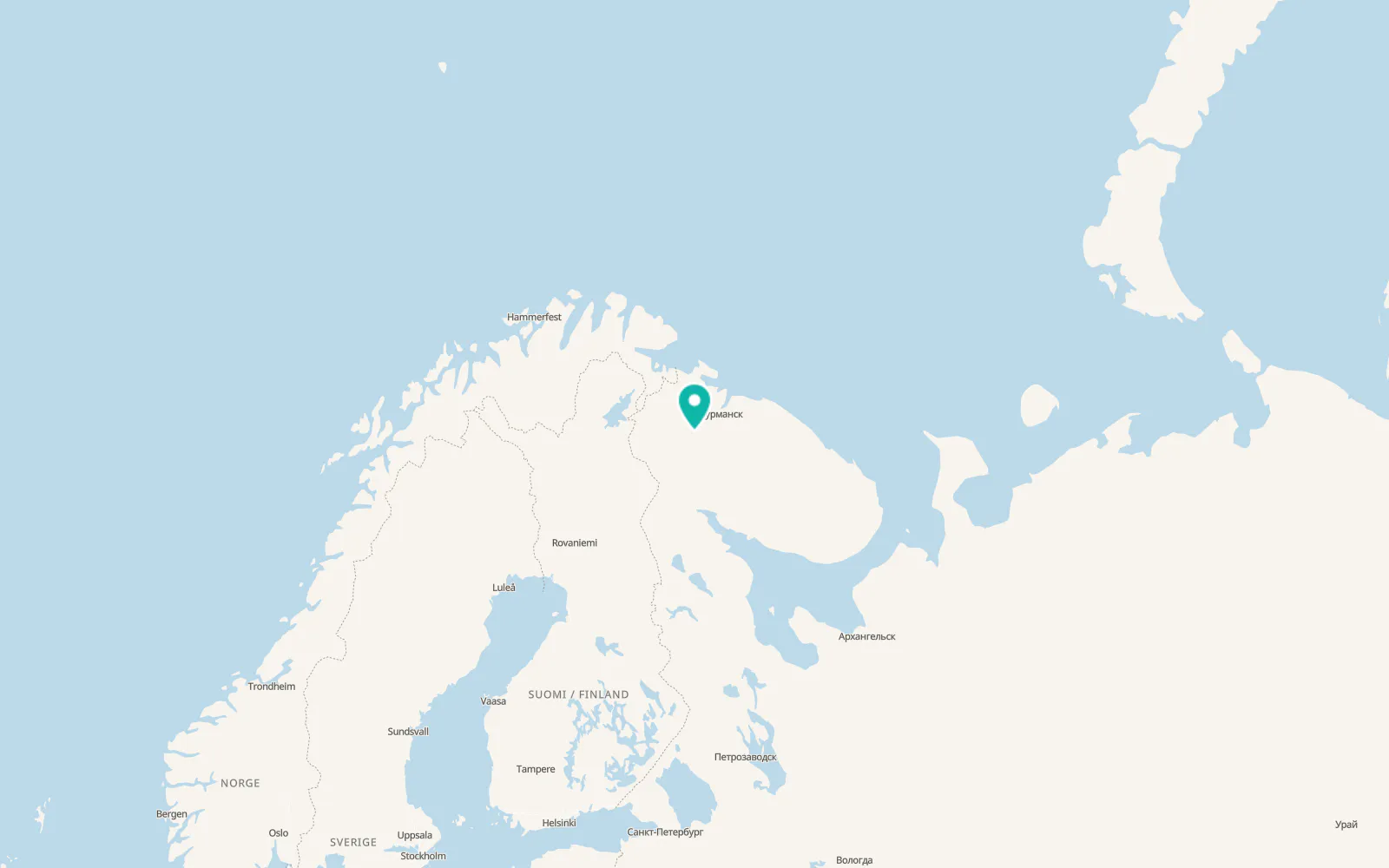 Map of Verkhnetulomskiy