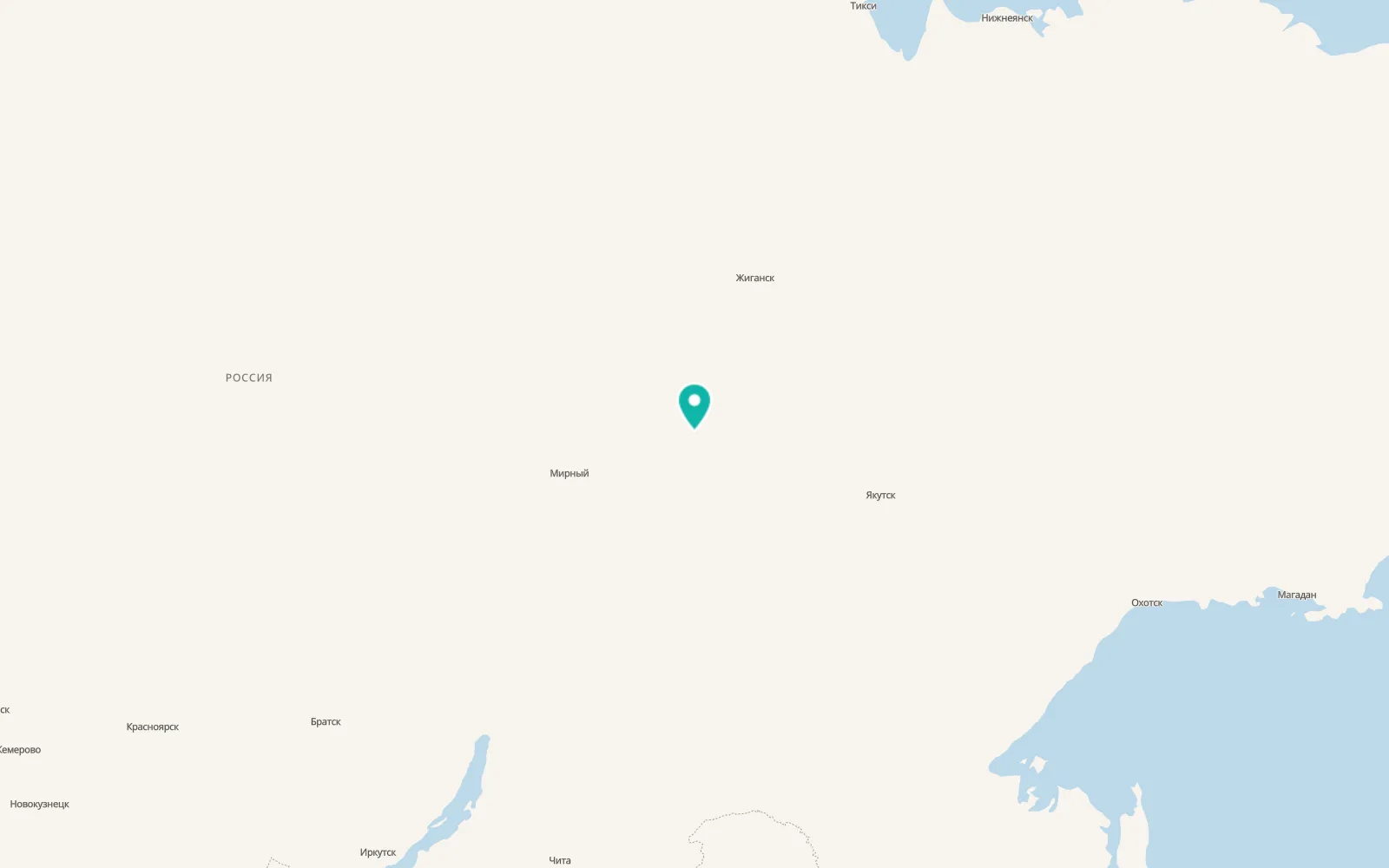 Map of Verkhnevilyuysk