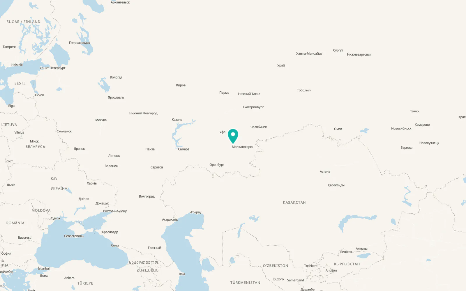 Map of Verkhniy Avzyan
