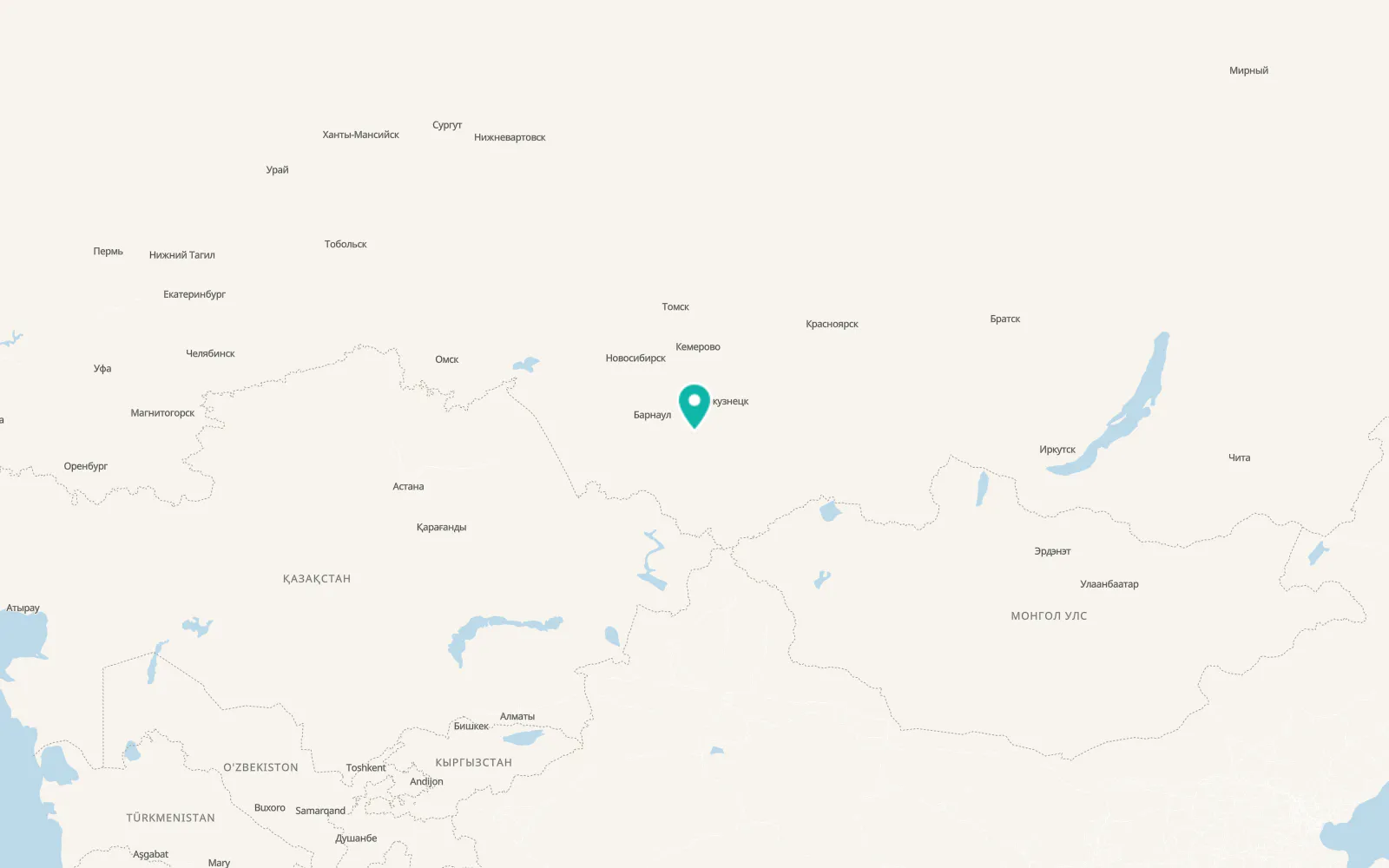 Map of Verkhniy Bekhtemir