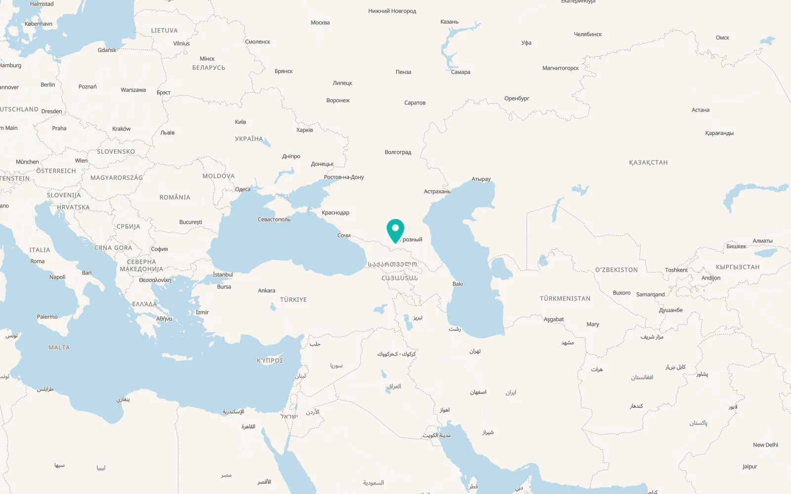 Map of Verkhniy Fiagdon
