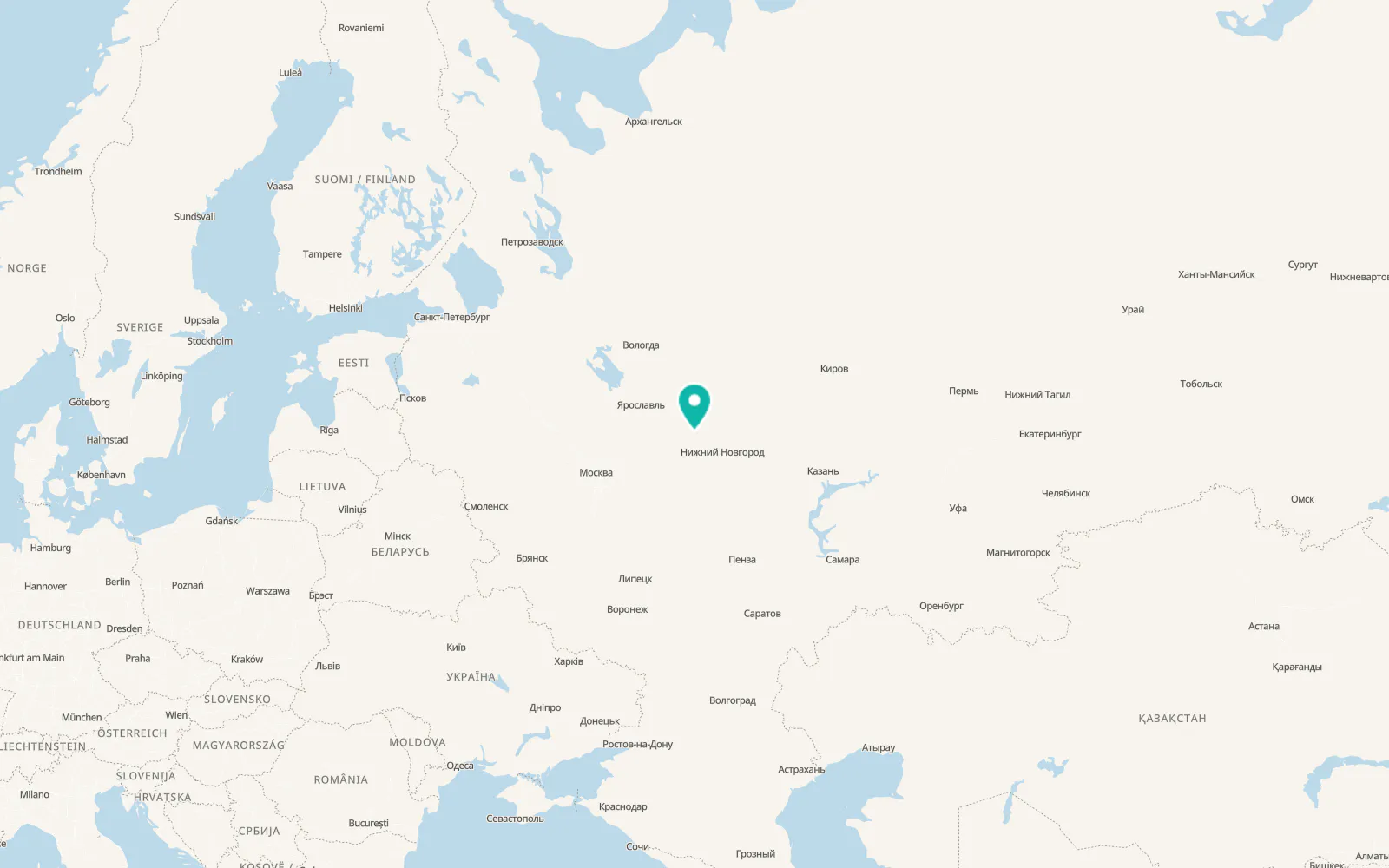 Map of Verkhniy Landekh