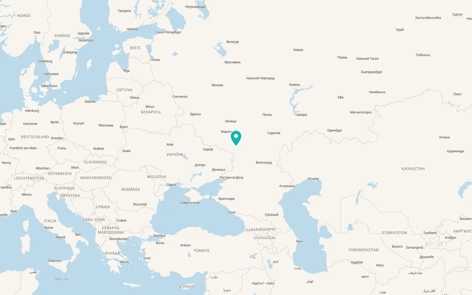Map of Verkhniy Mamon