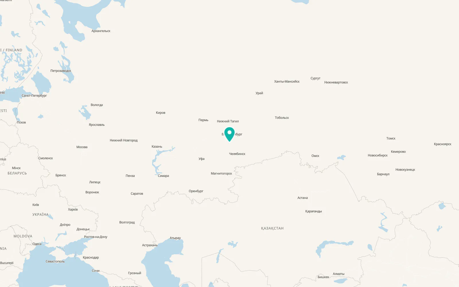 Map of Verkhniy Ufaley