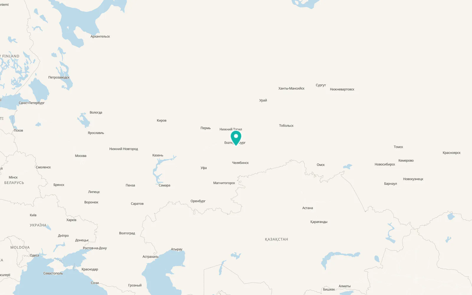 Map of Verkhnyaya Sysert’