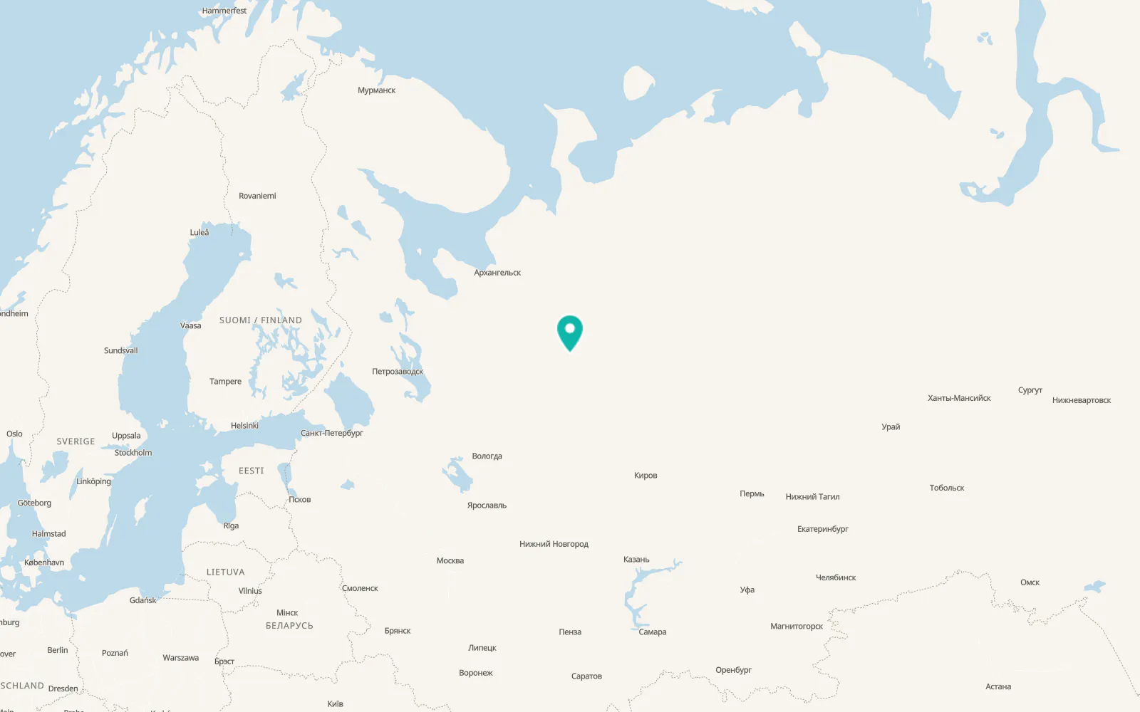 Map of Verkhnyaya Toyma