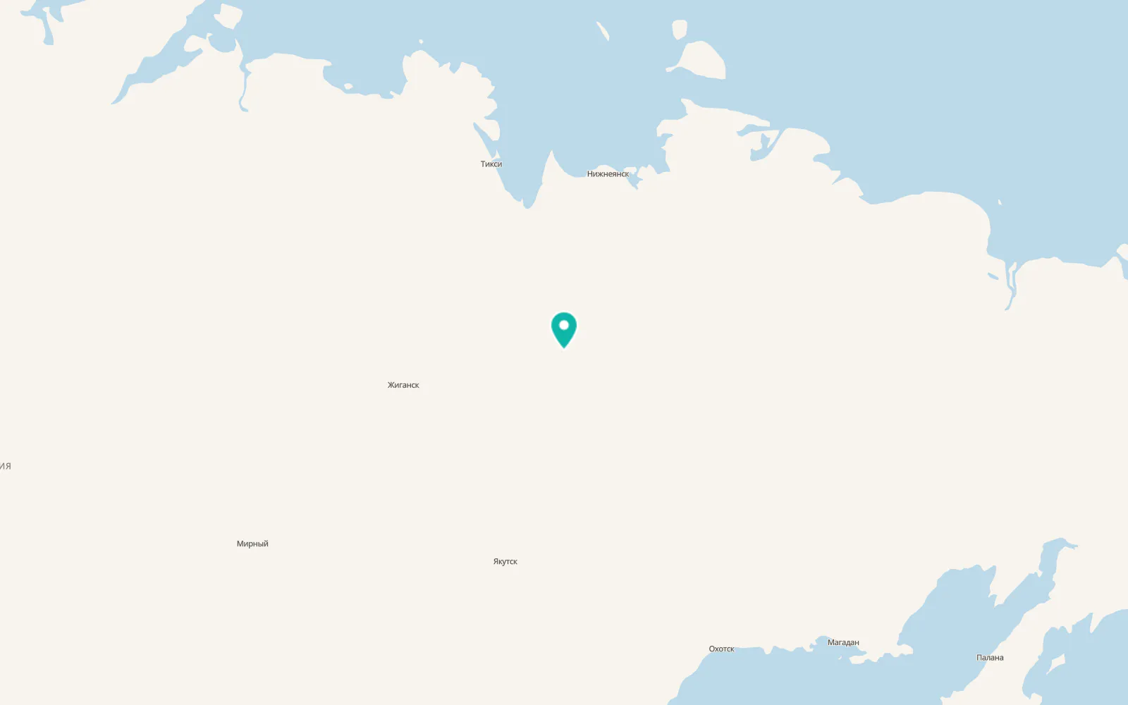 Map of Verkhoyansk