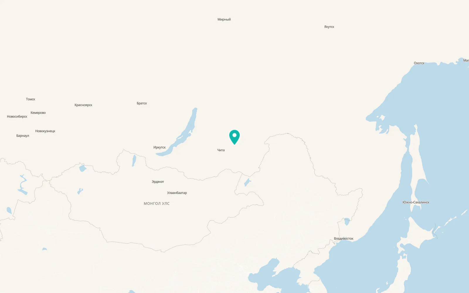 Map of Vershino-Darasunskiy