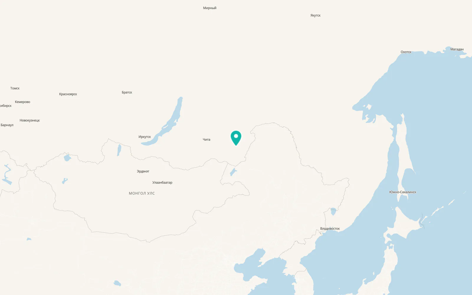 Map of Vershino-Shakhtaminskiy