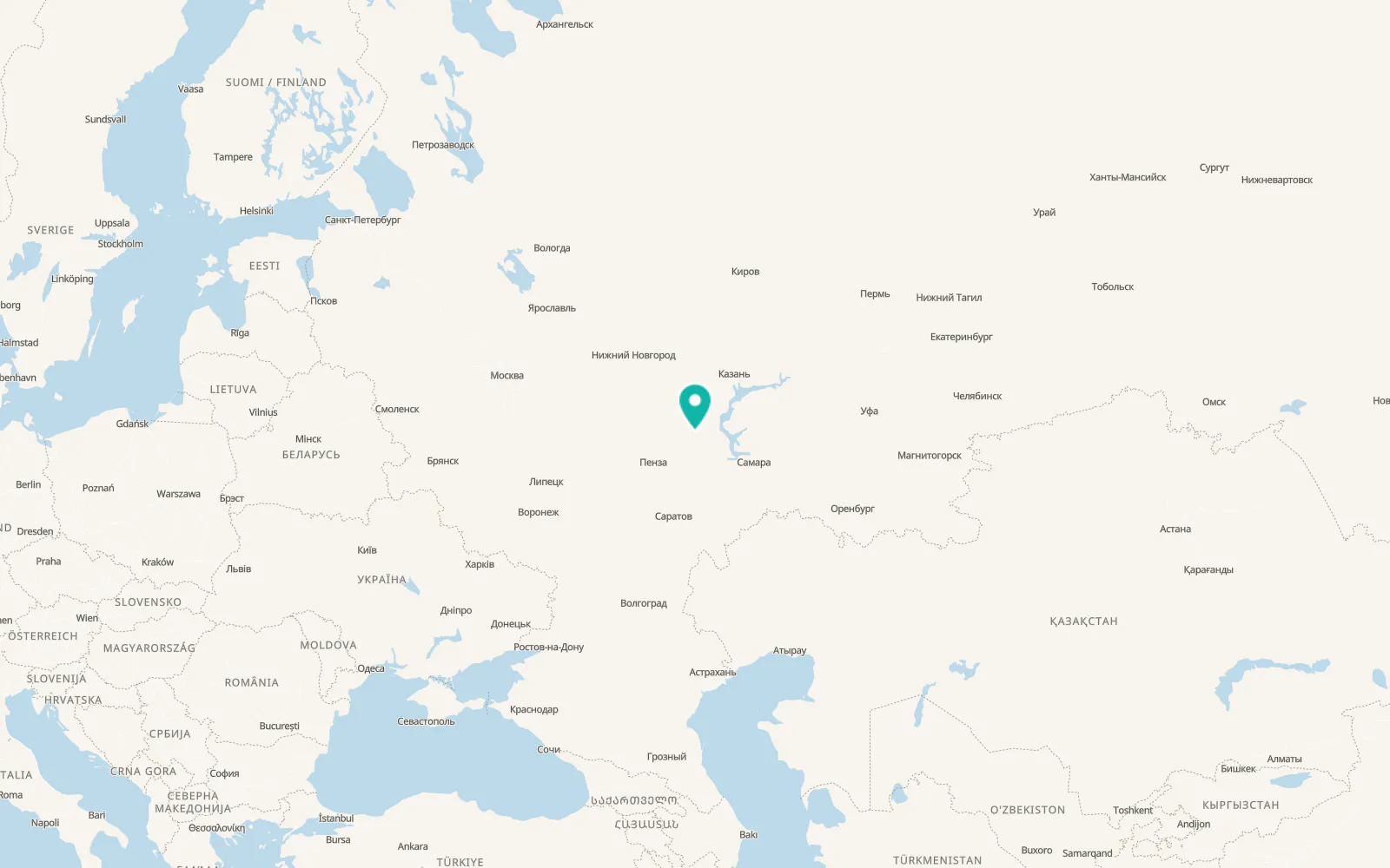 Map of Veshkayma
