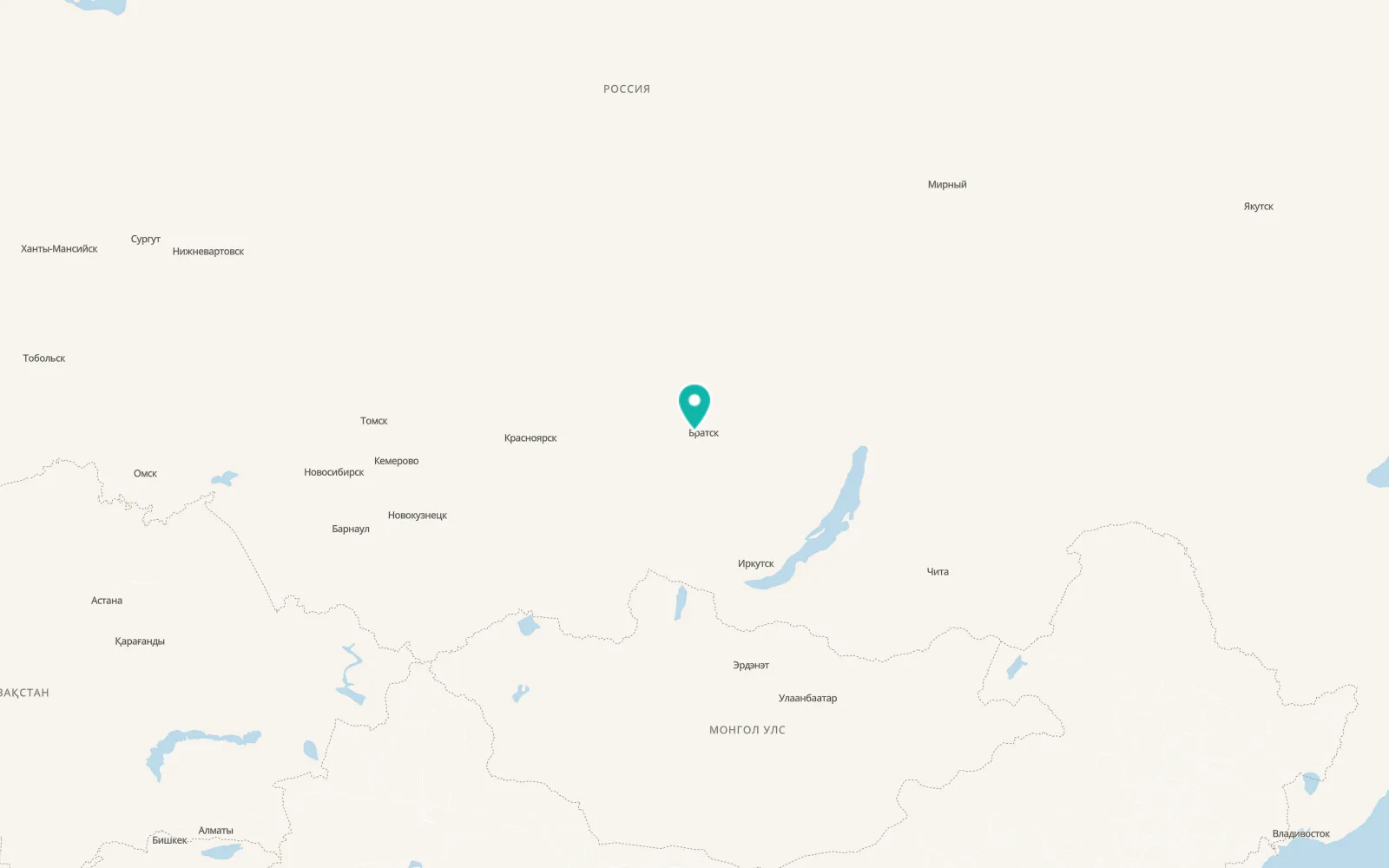 Map of Vikhorevka