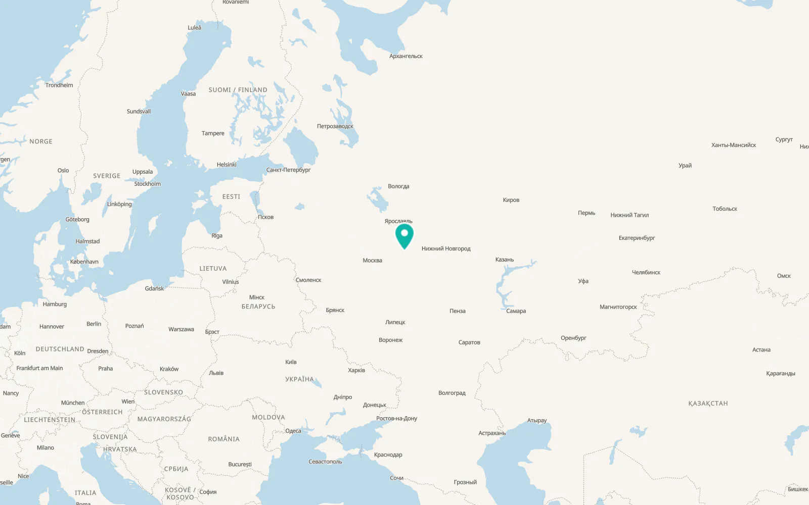 Map of Vladimir