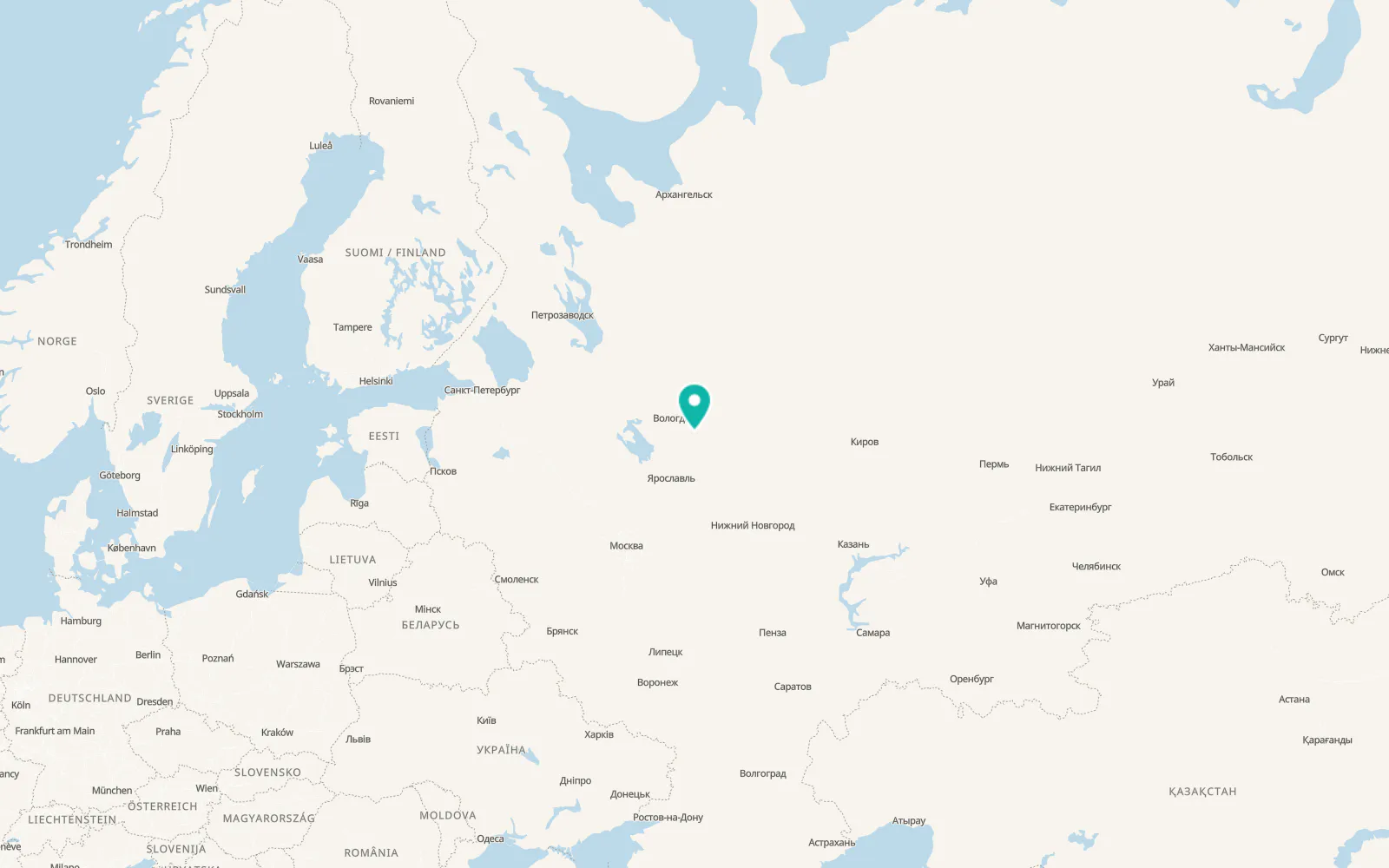 Map of Vokhtoga