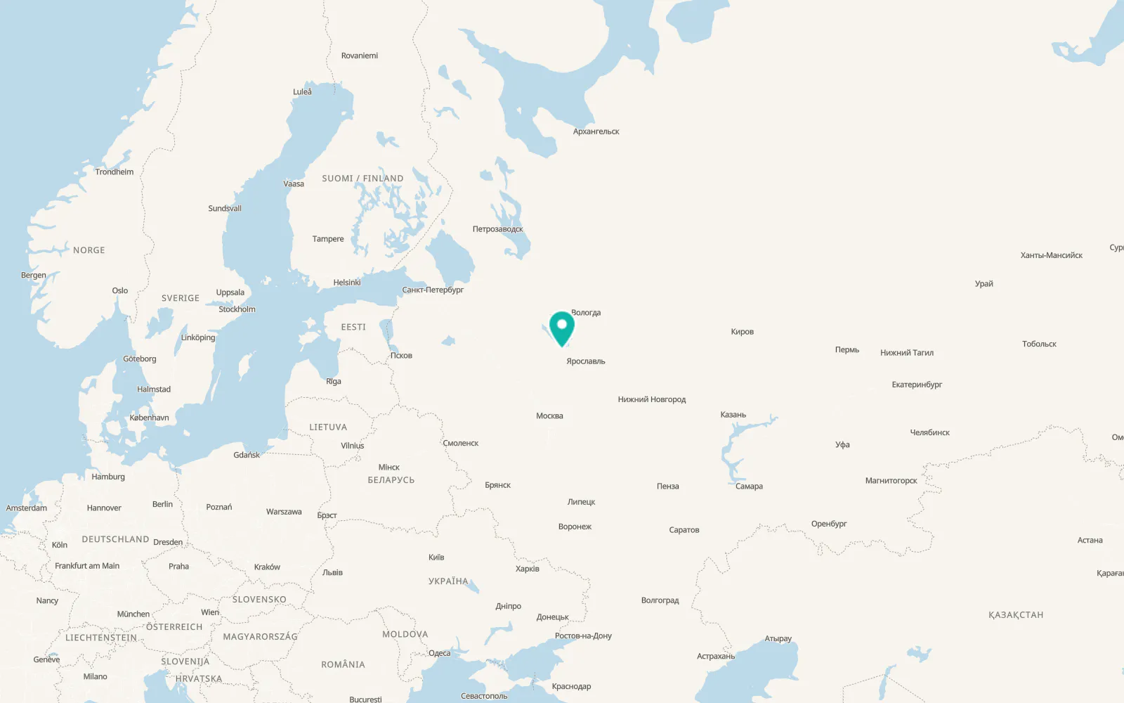 Map of Volga