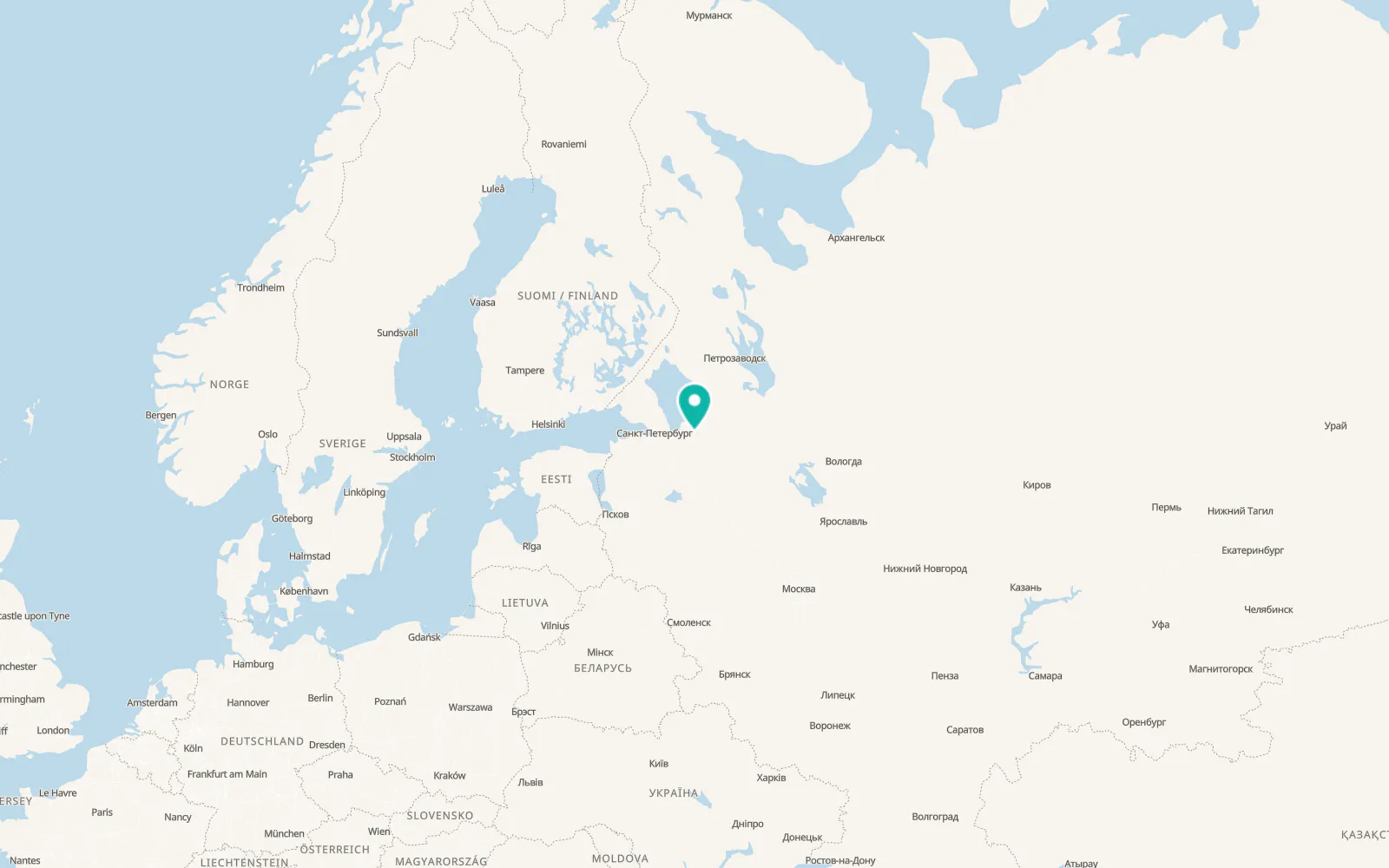 Map of Volkhov
