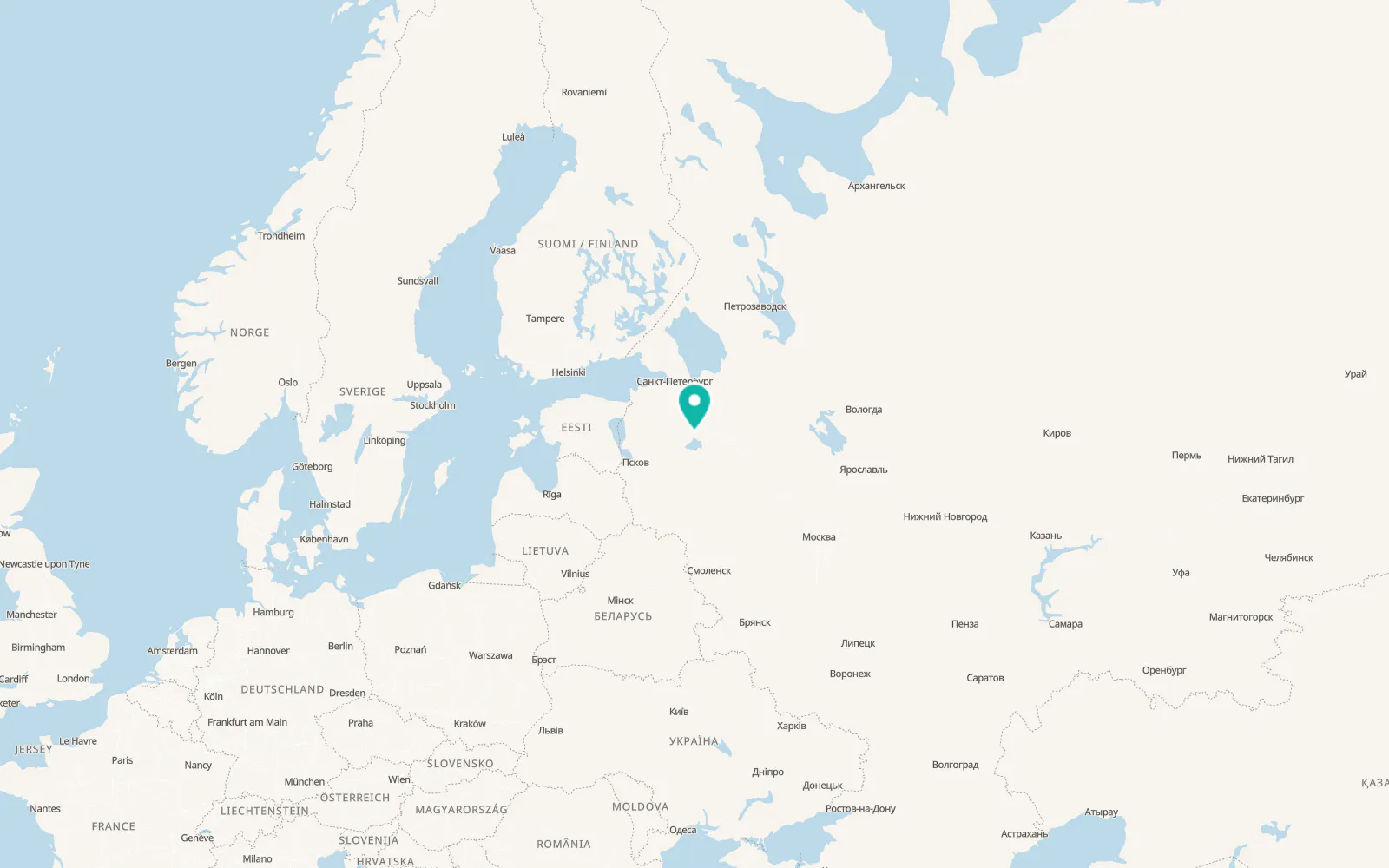 Map of Volkhovskiy