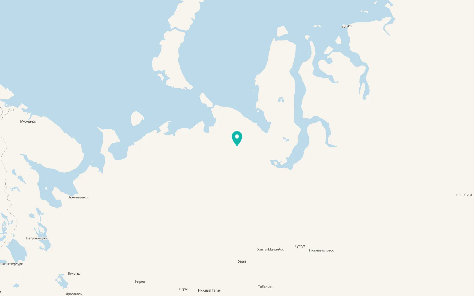 Map of Vorkuta