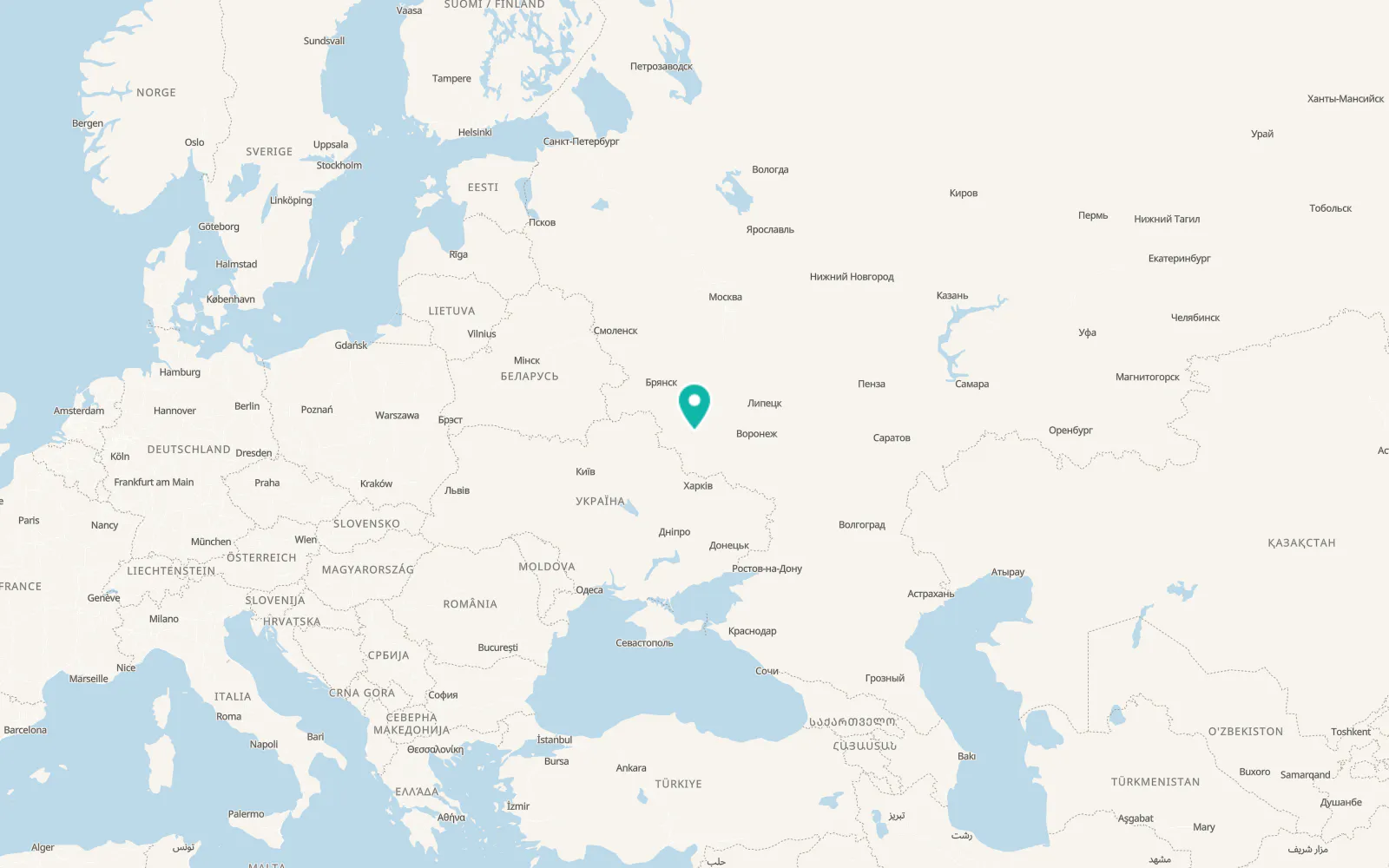 Map of Voroshnëvo