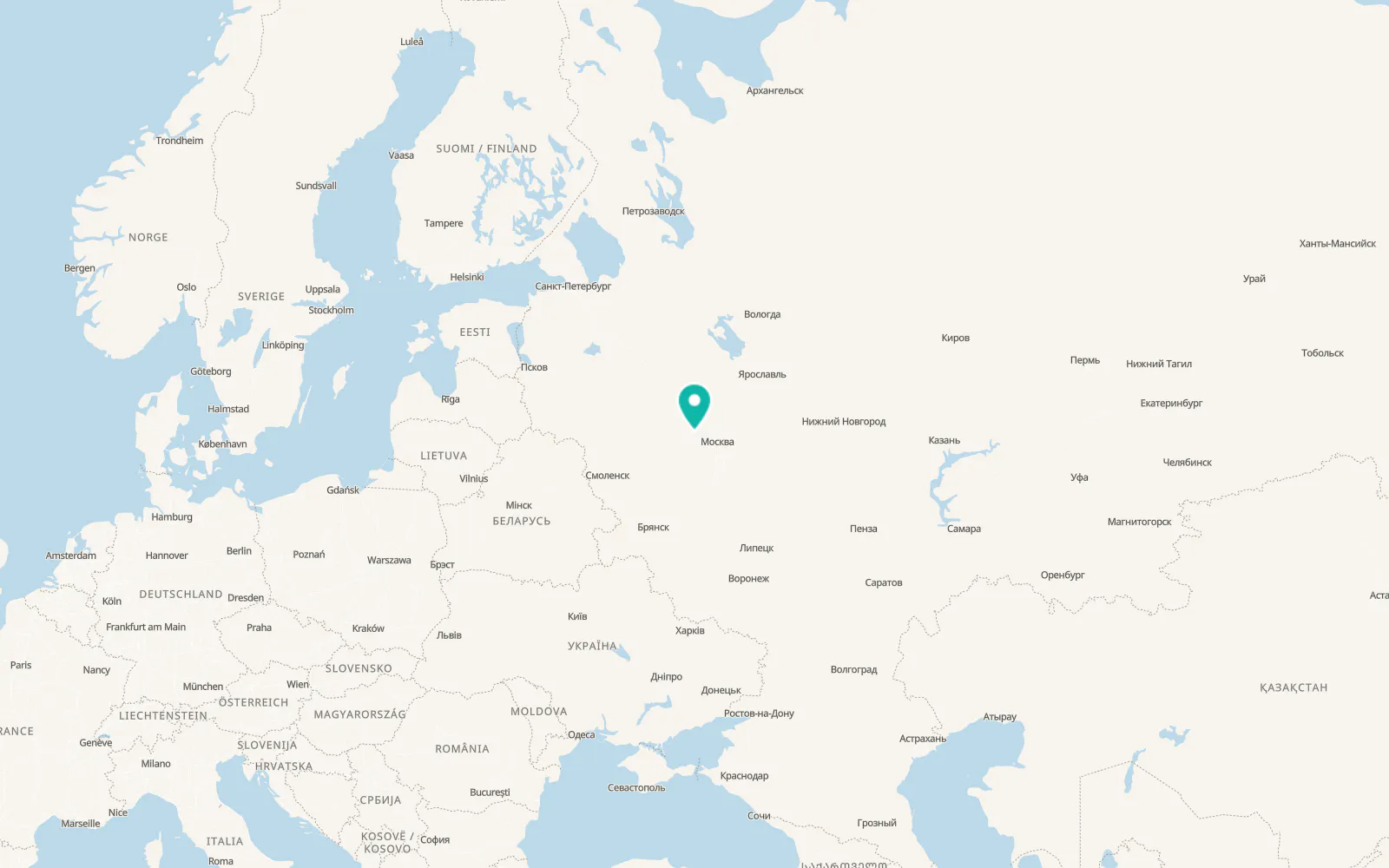 Map of Voskhod