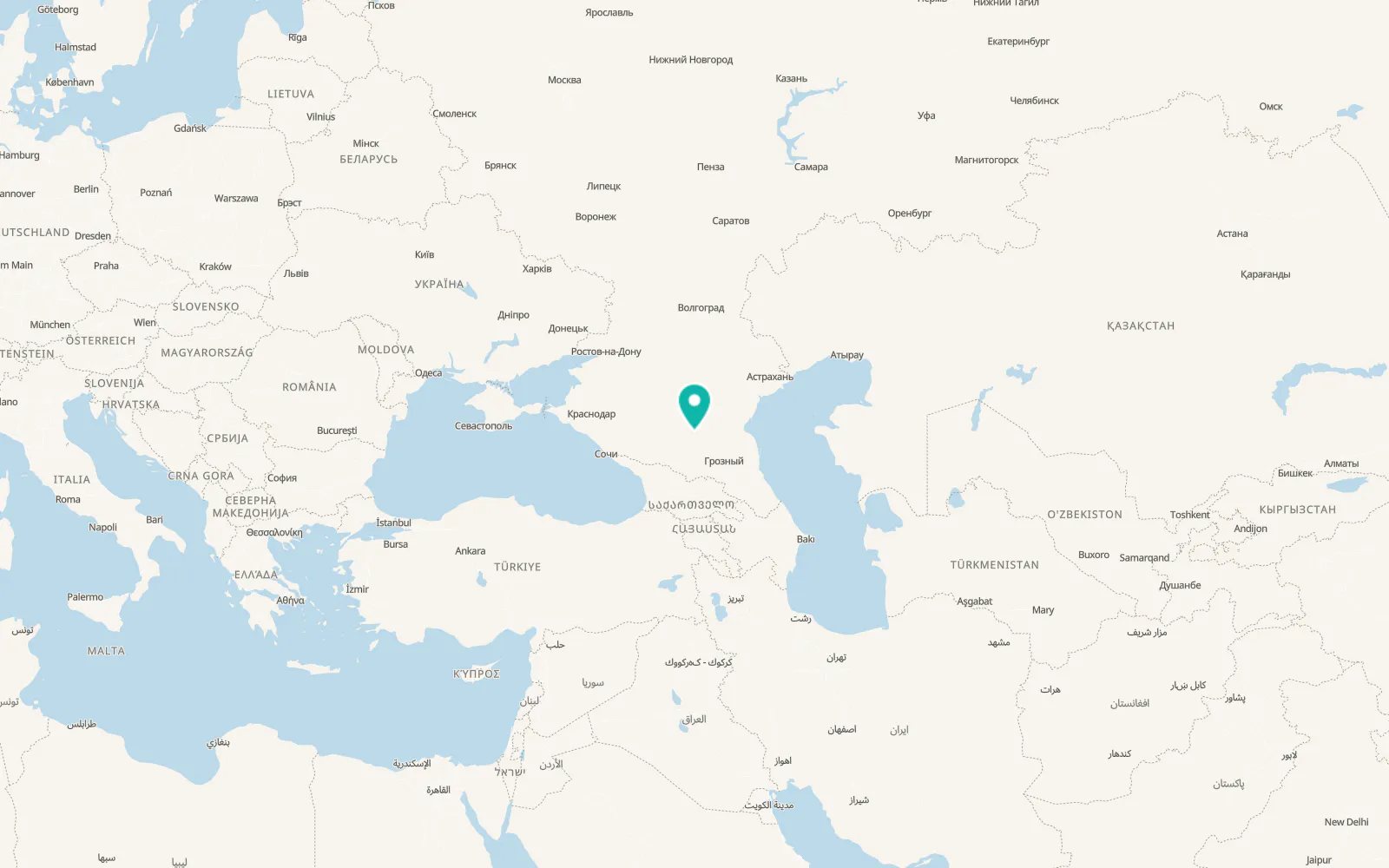 Map of Vostochny