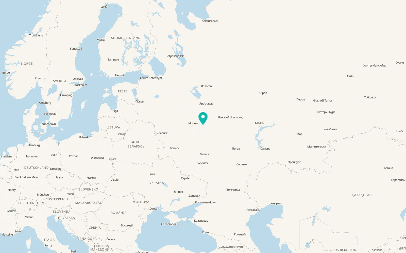 Map of Vozhd’ Proletariata