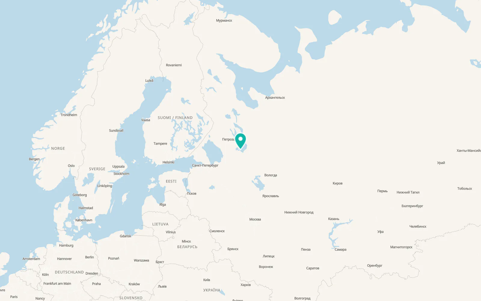 Map of Voznesen’ye
