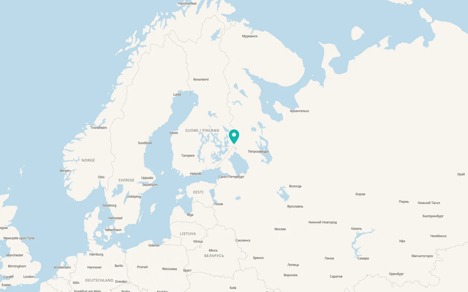 Map of Vyartsilya