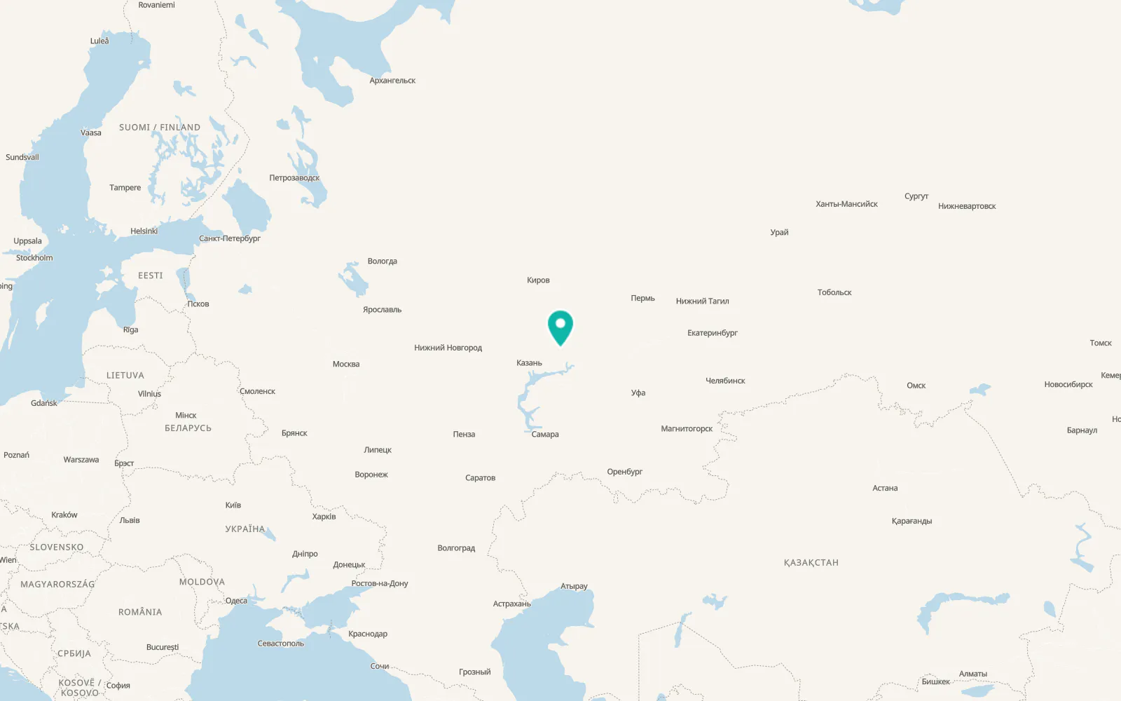 Map of Vyatskiye Polyany