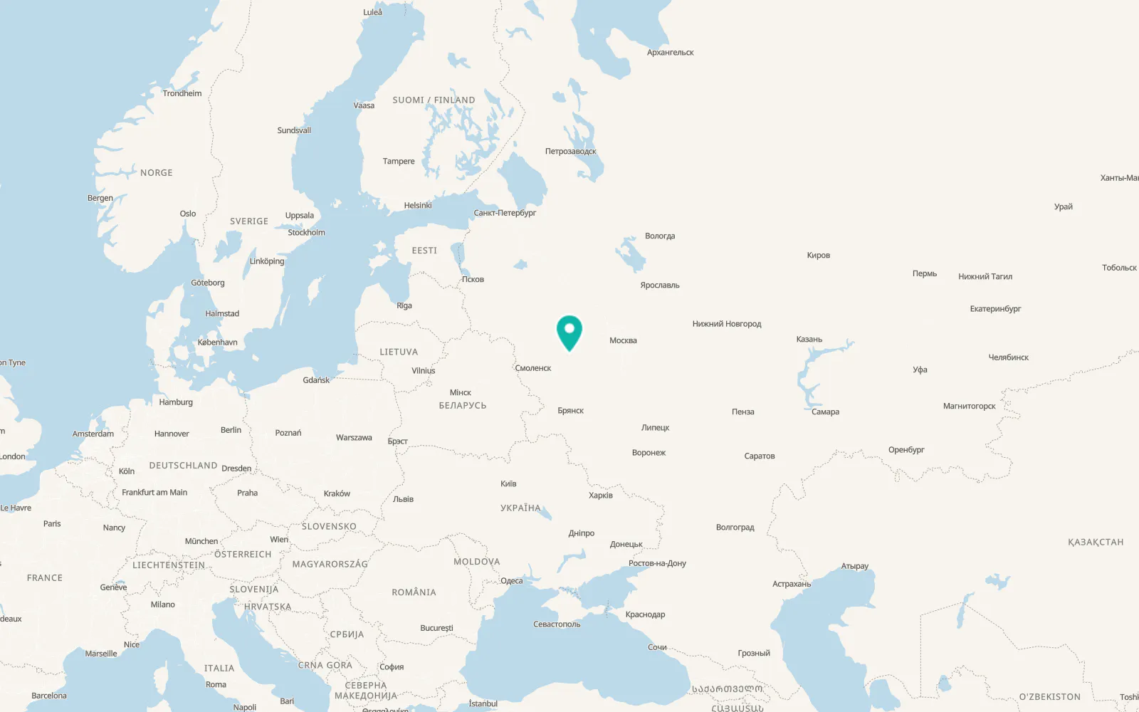 Map of Vyaz’ma