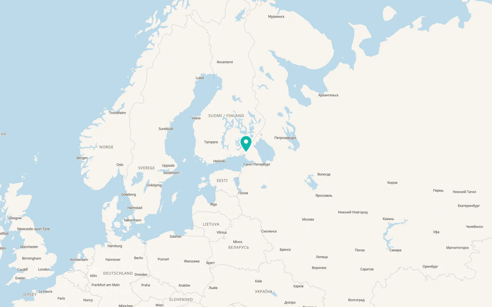 Map of Vyborg