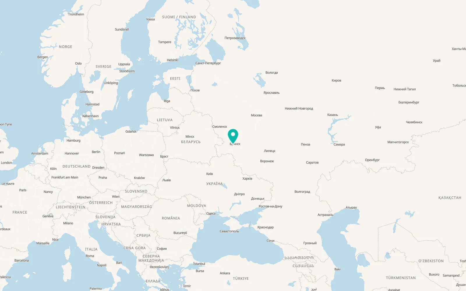 Map of Vygonichi