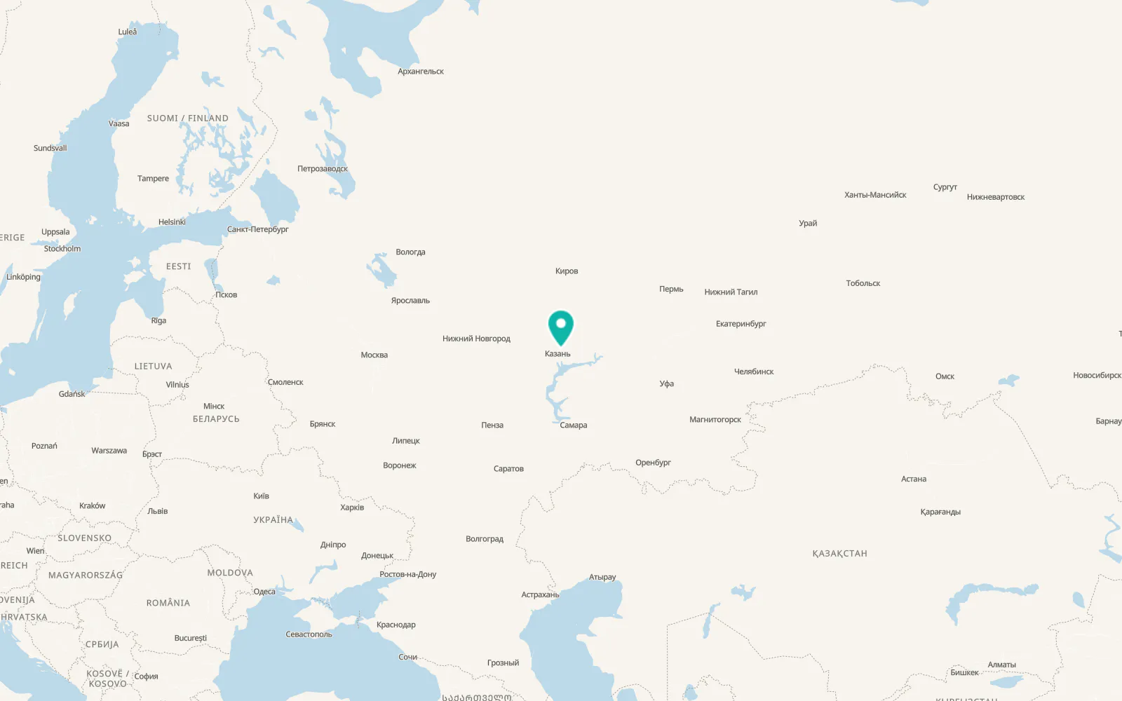 Map of Vysokaya Gora