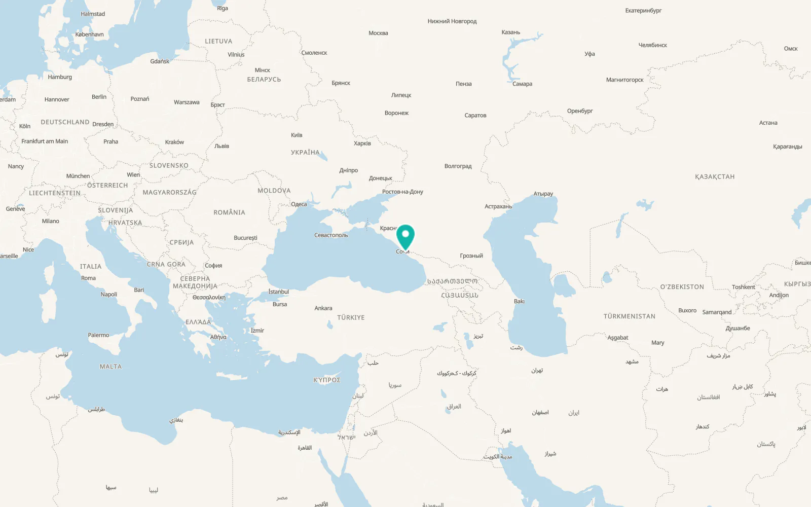 Map of Vysokoye