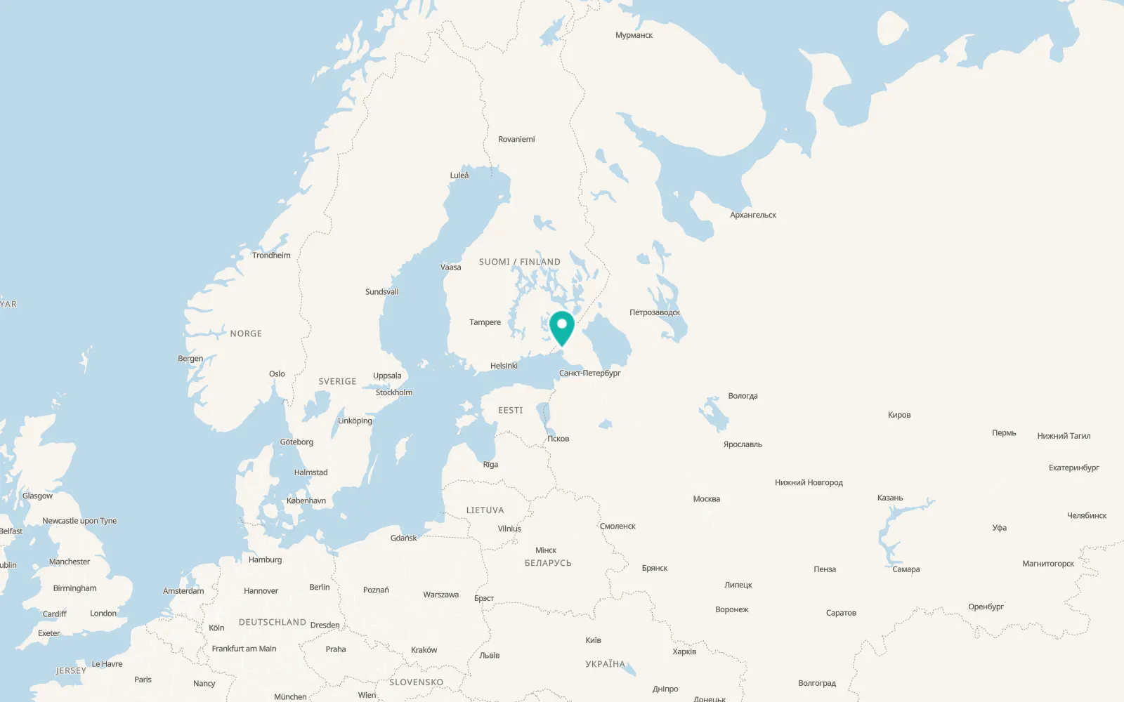 Map of Vysotsk