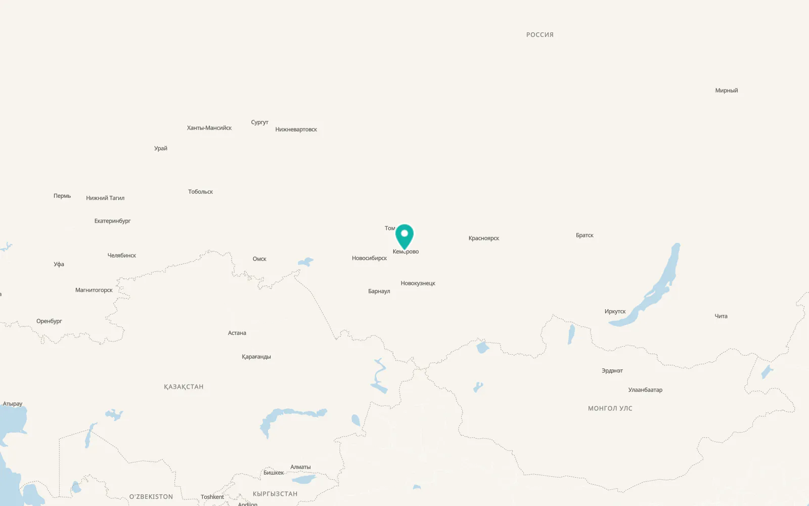 Map of Yagunovskiy