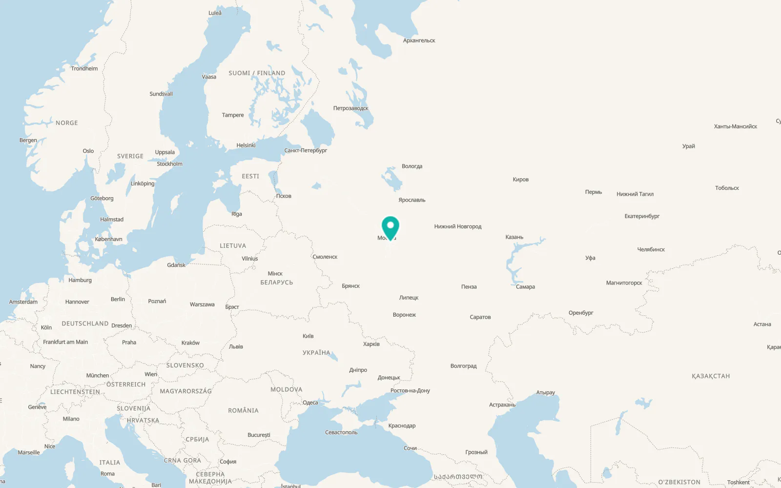 Map of Yakovlevskoye