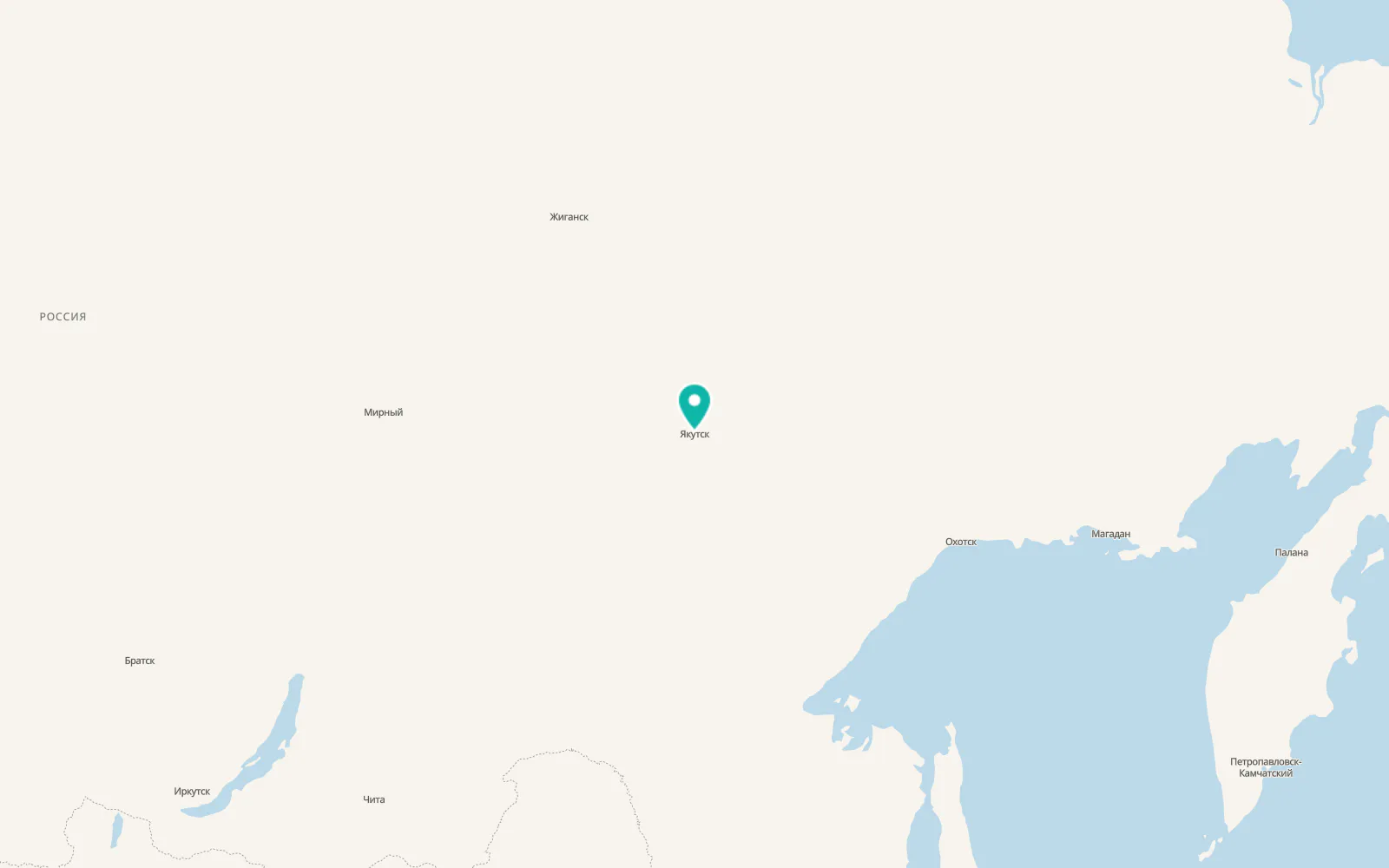 Map of Yakutsk