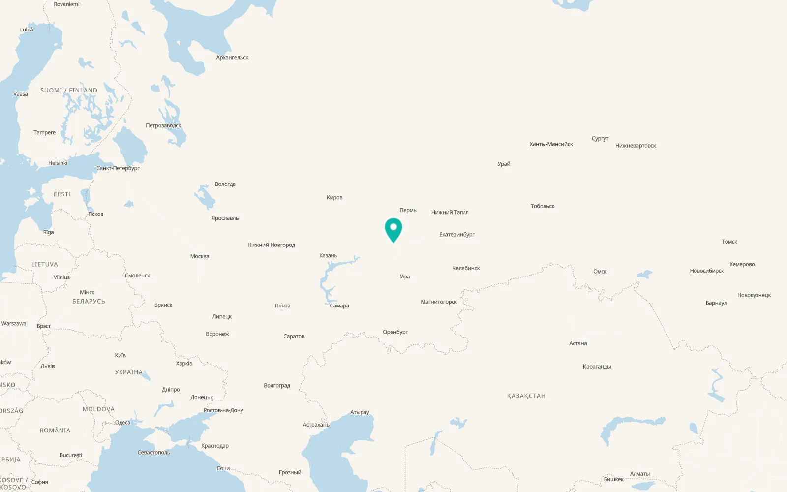 Map of Yanaul