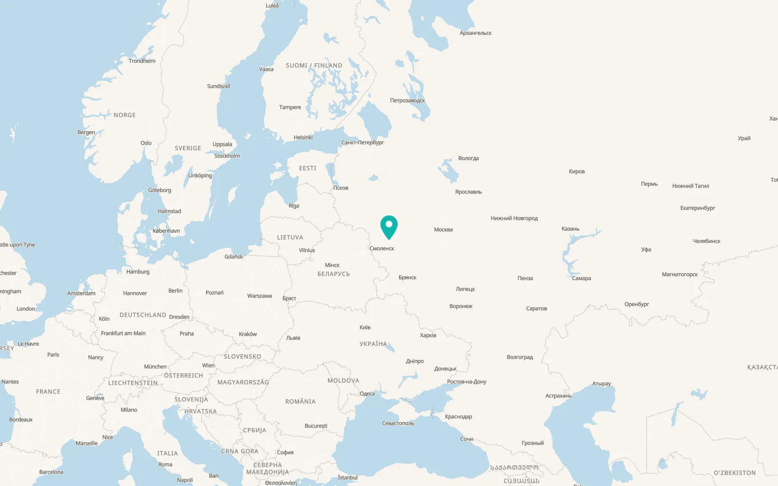 Map of Yartsevo