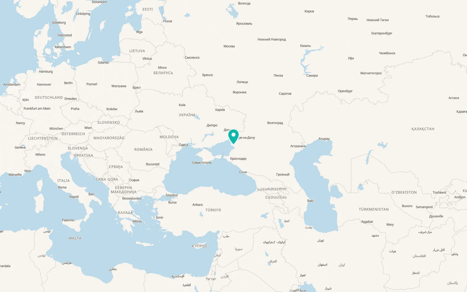 Map of Yasenskaya