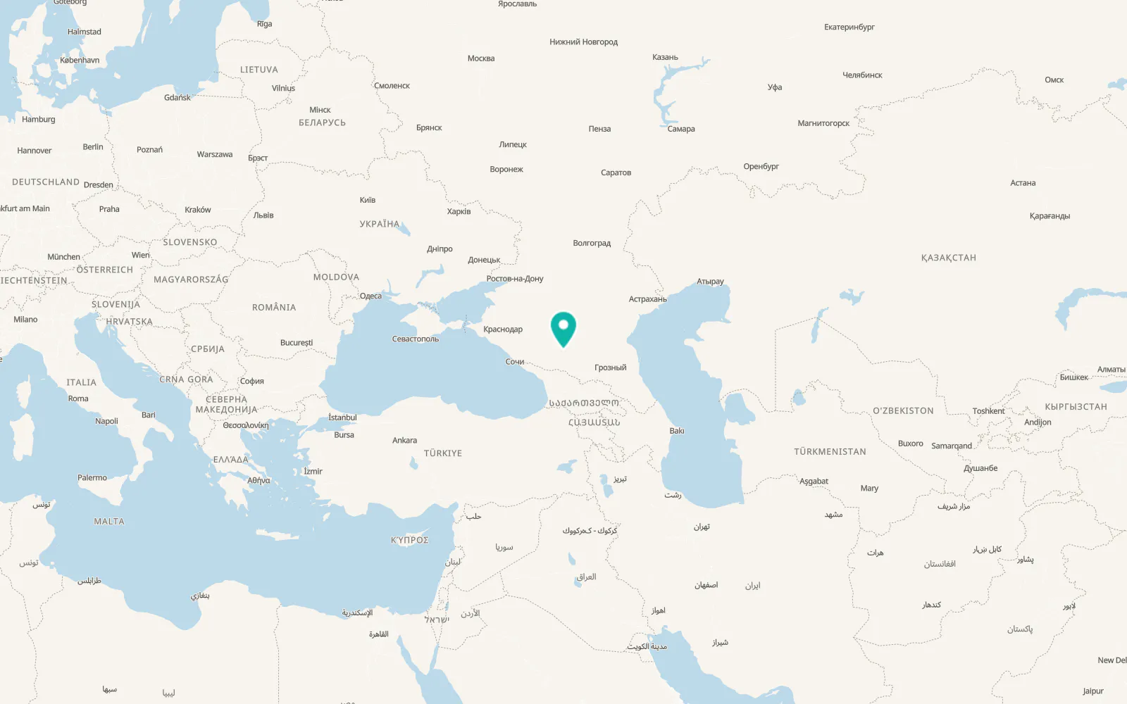 Map of Yasnaya Polyana