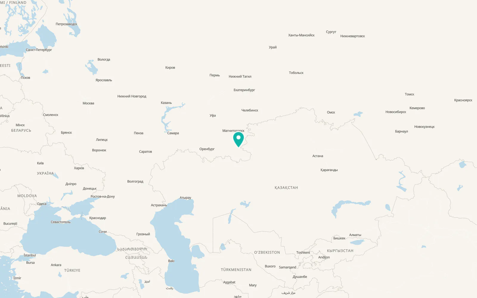Map of Yelizavetinka