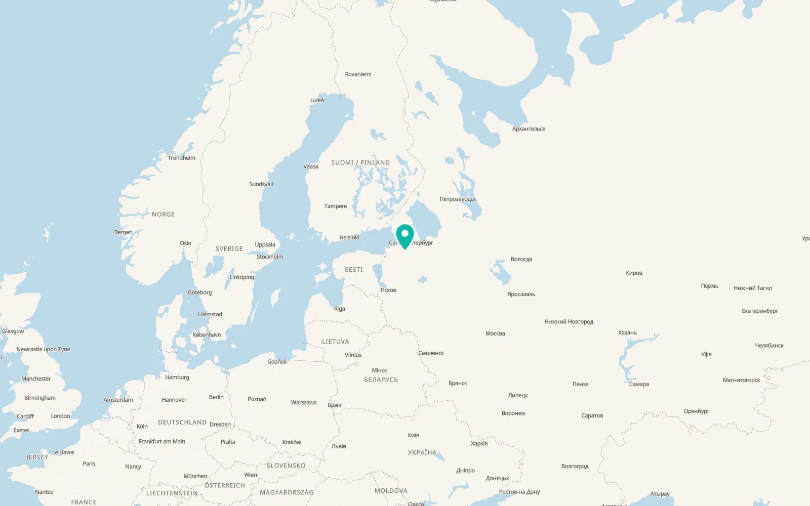 Map of Yelizavetino